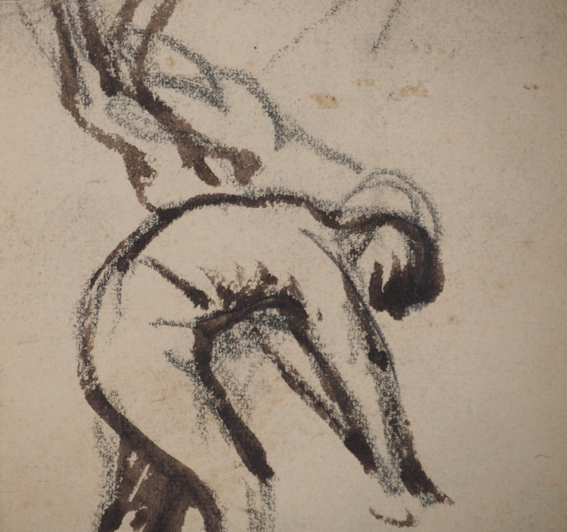 Maximilien LUCE : Ouvrier au travail, Dessin original (photo de détail 5) - Crédit photo : Galerie Art.Paris