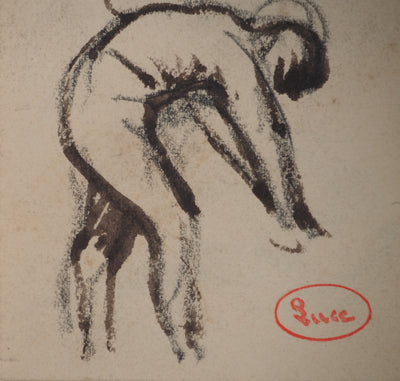 Maximilien LUCE : Ouvrier au travail, Dessin original (photo de détail 4) - Crédit photo : Galerie Art.Paris