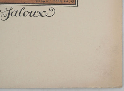 Georges BARBIER : Le perroquet jaloux, Lithographie originale (photo de détail 7) - Crédit photo : Galerie Art.Paris