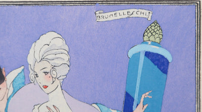 Umberto BRUNELLESCHI : Le bal masqué, Lithographie originale (photo de détail 5) - Crédit photo : Galerie Art.Paris