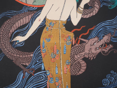 Georges BARBIER : Préparation pour le bal, Lithographie originale (photo de détail 5) - Crédit photo : Galerie Art.Paris