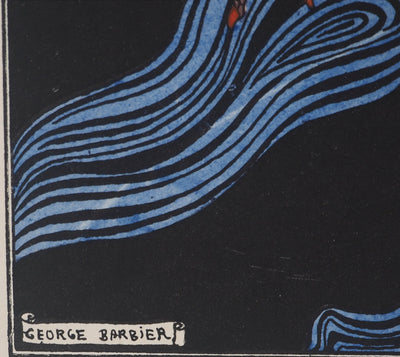 Georges BARBIER : Préparation pour le bal, Lithographie originale (photo de détail 2) - Crédit photo : Galerie Art.Paris