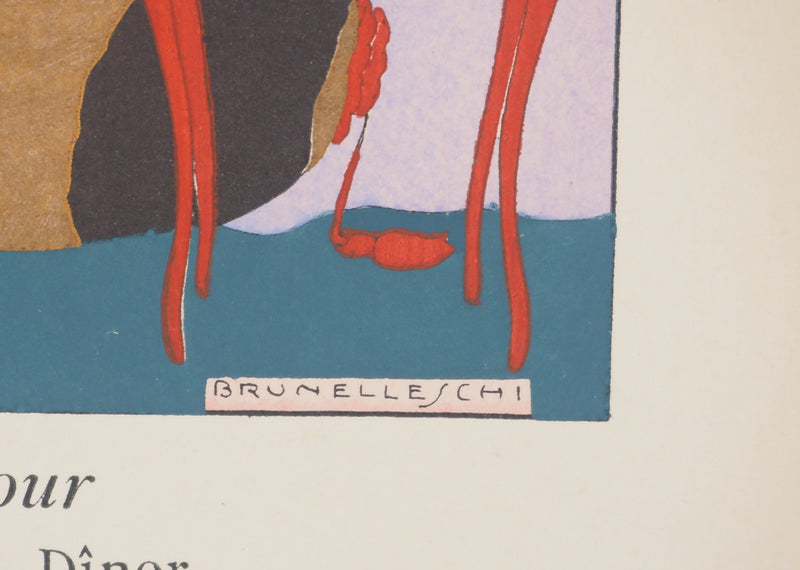 Umberto BRUNELLESCHI : Robe de jour, Lithographie originale (photo de détail 2) - Crédit photo : Galerie Art.Paris