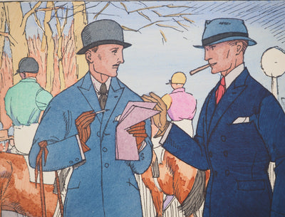 Maurice TAQUOI : Pari à l'hippodrome, Lithographie originale (photo de détail 4) - Crédit photo : Galerie Art.Paris