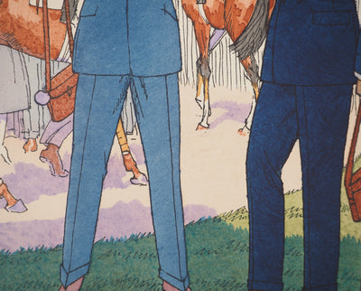 Maurice TAQUOI : Pari à l'hippodrome, Lithographie originale (photo de détail 5) - Crédit photo : Galerie Art.Paris