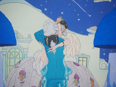 Umberto BRUNELLESCHI : Le baiser sur l'échelle, Lithographie originale (photo de détail 4) - Crédit photo : Galerie Art.Paris
