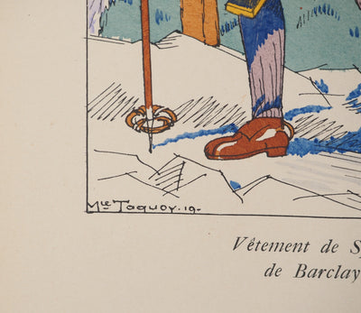 Maurice TAQUOI : Chic jusqu'aux pistes, Lithographie originale (photo de détail 2) - Crédit photo : Galerie Art.Paris