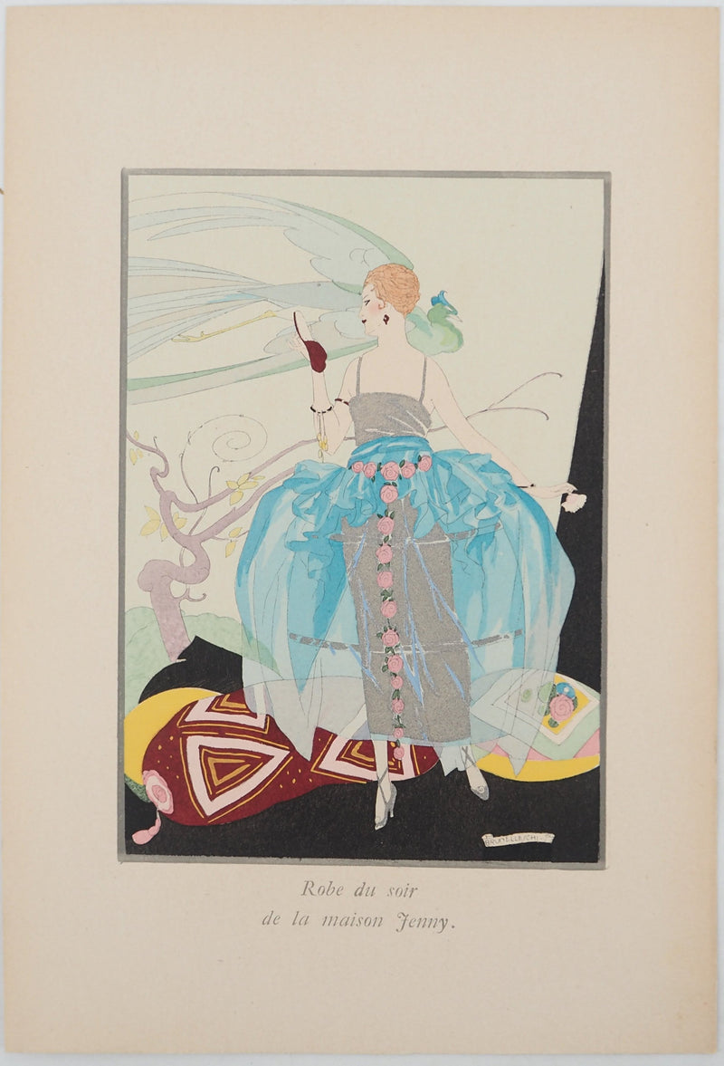 Umberto BRUNELLESCHI : Tenue de soirée, Lithographie originale (vue générale) - Crédit photo : Galerie Art.Paris