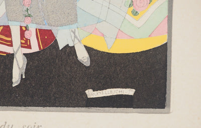 Umberto BRUNELLESCHI : Tenue de soirée, Lithographie originale (photo de détail 2) - Crédit photo : Galerie Art.Paris