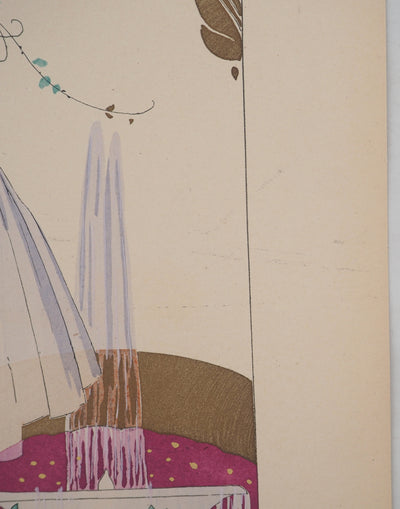 Umberto BRUNELLESCHI : Robe du soir couture, Lithographie originale (photo de détail 6) - Crédit photo : Galerie Art.Paris