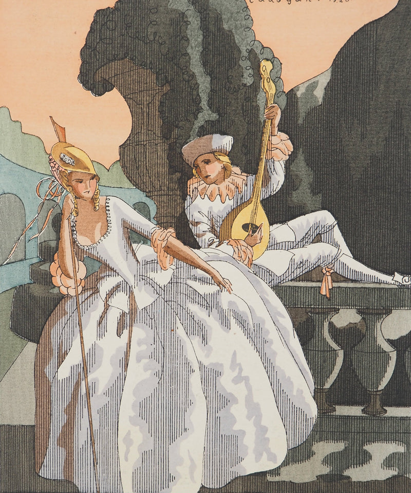 CADOGAN : Sérénade dans le parc, Lithographie originale (photo de détail 3) - Crédit photo : Galerie Art.Paris