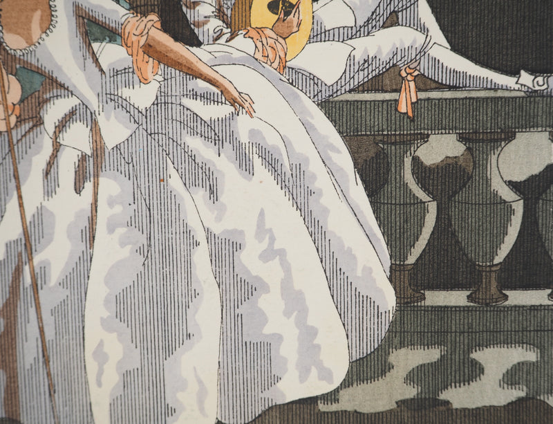 CADOGAN : Sérénade dans le parc, Lithographie originale (photo de détail 5) - Crédit photo : Galerie Art.Paris