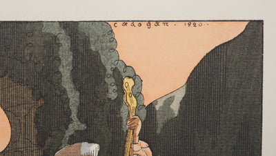 CADOGAN : Sérénade dans le parc, Lithographie originale (photo de détail 2) - Crédit photo : Galerie Art.Paris