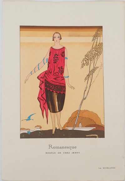 Umberto BRUNELLESCHI : Modèle en bord de mer, Lithographie originale (vue générale) - Crédit photo : Galerie Art.Paris