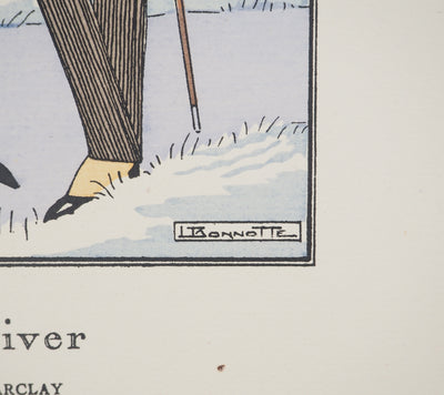 Léon BONNOTTE : L'hiver en haute couture, Lithographie originale (photo de détail 2) - Crédit photo : Galerie Art.Paris