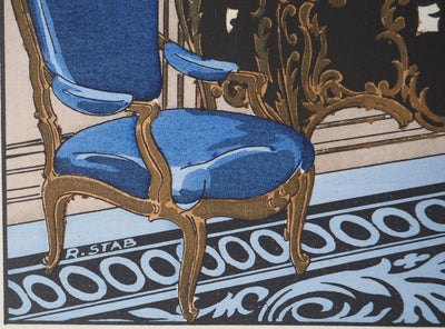 STAB R : Mobilier du Grand siècle, Lithographie originale (photo de détail 2) - Crédit photo : Galerie Art.Paris