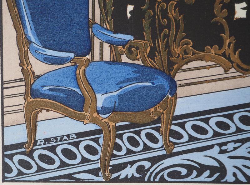 STAB R : Mobilier du Grand siècle, Lithographie originale (photo de détail 2) - Crédit photo : Galerie Art.Paris