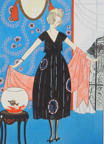 Robert POLACK : La petite robe noire, Lithographie originale (photo de détail 3) - Crédit photo : Galerie Art.Paris