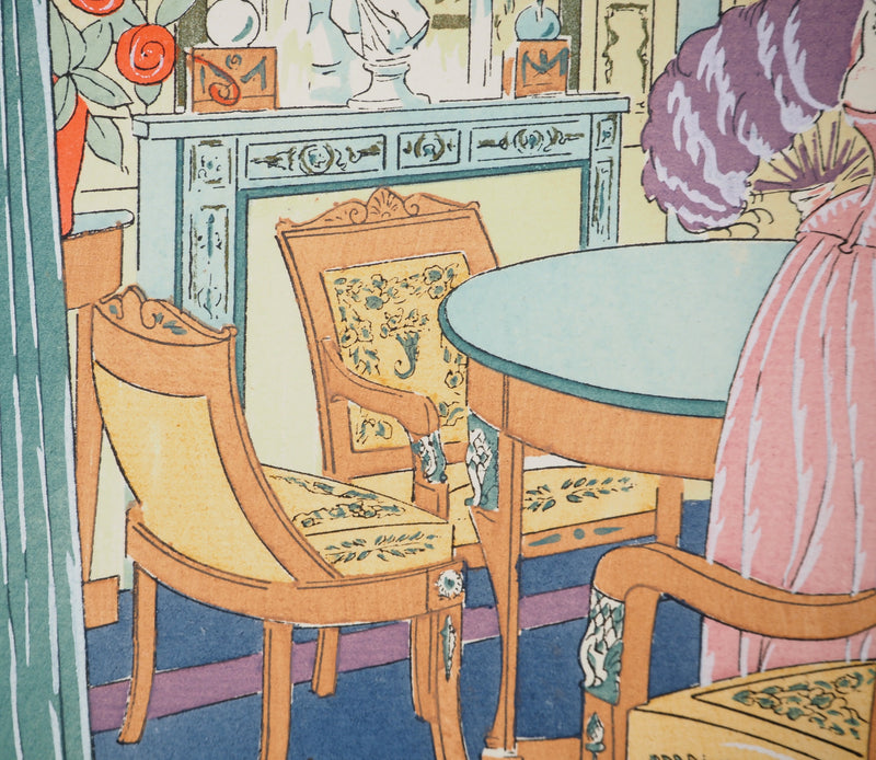 Léon BONNOTTE : Appartement parisien, Lithographie originale (photo de détail 5) - Crédit photo : Galerie Art.Paris