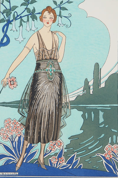 Léon BONNOTTE : Sirène à la fleur, Lithographie originale (photo de détail 3) - Crédit photo : Galerie Art.Paris
