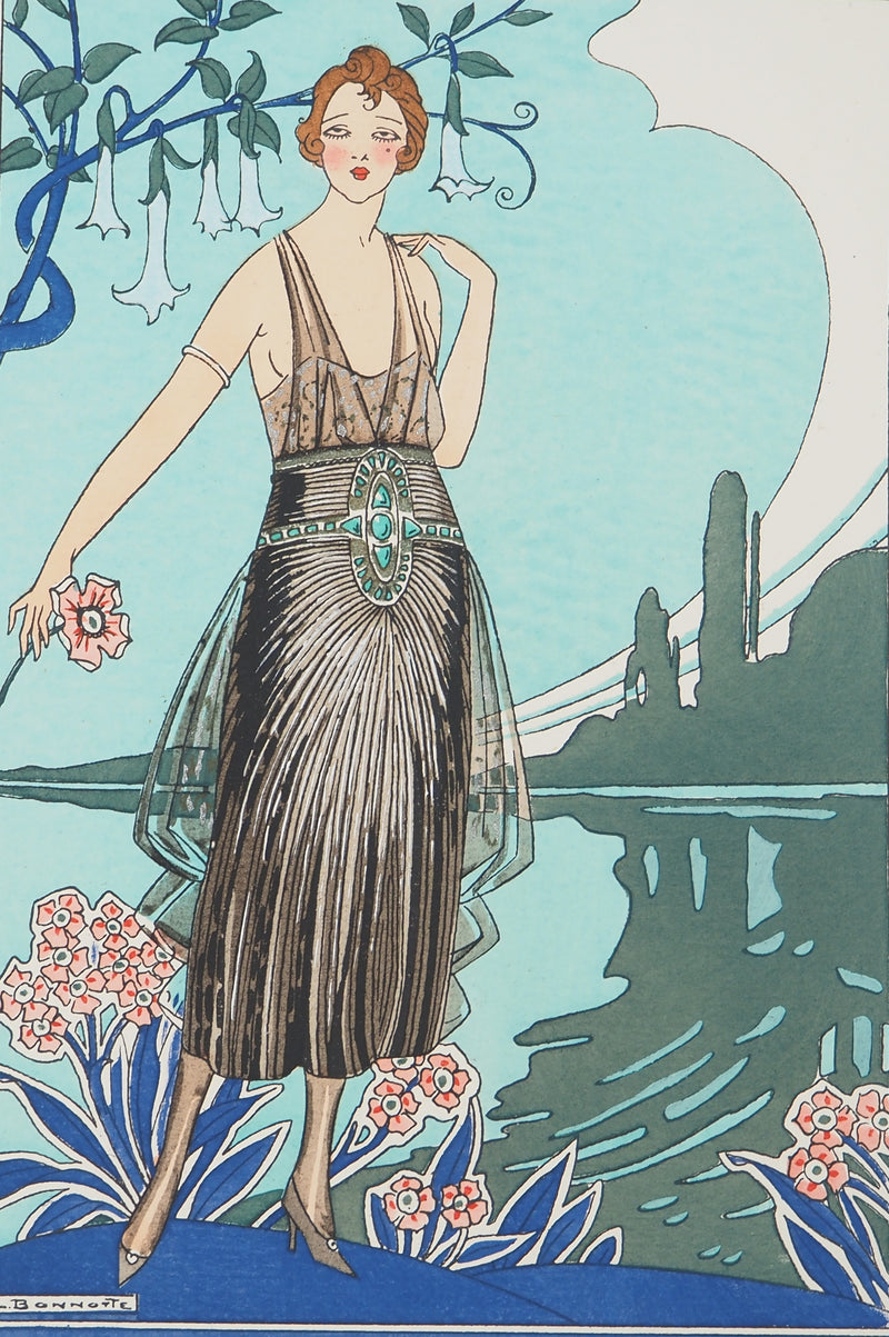 Léon BONNOTTE : Sirène à la fleur, Lithographie originale (photo de détail 3) - Crédit photo : Galerie Art.Paris