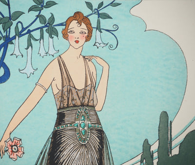Léon BONNOTTE : Sirène à la fleur, Lithographie originale (photo de détail 4) - Crédit photo : Galerie Art.Paris
