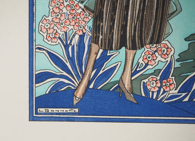 Léon BONNOTTE : Sirène à la fleur, Lithographie originale (photo de détail 2) - Crédit photo : Galerie Art.Paris