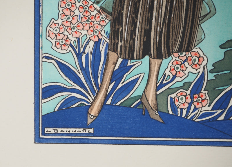 Léon BONNOTTE : Sirène à la fleur, Lithographie originale (photo de détail 2) - Crédit photo : Galerie Art.Paris