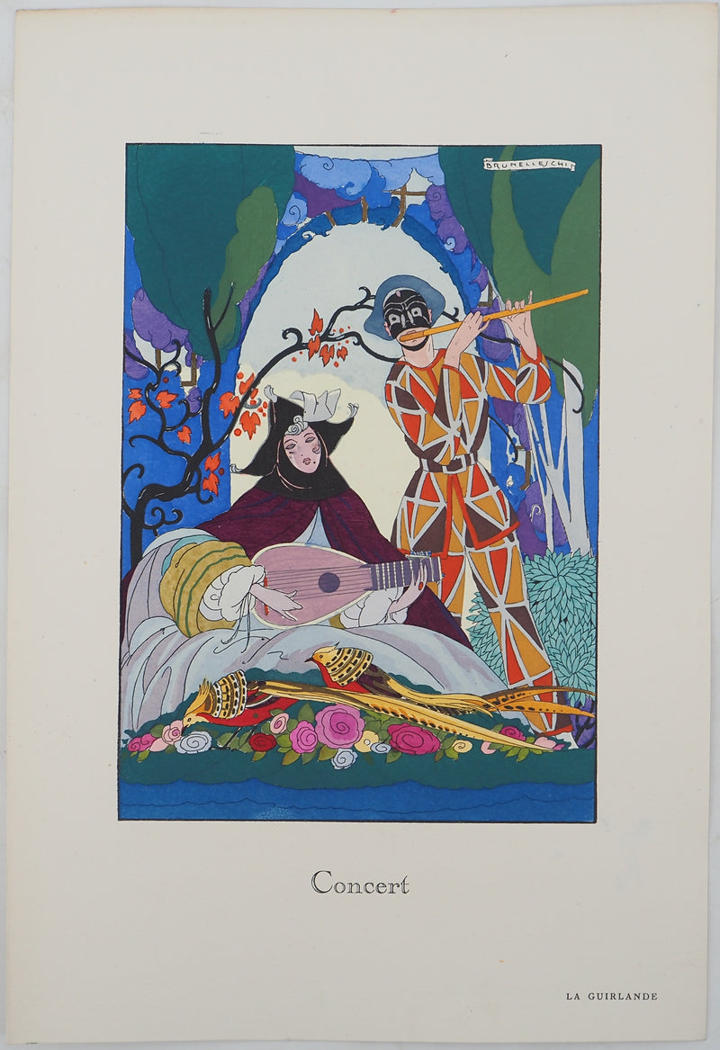 Umberto BRUNELLESCHI : Opéra Turandot, Lithographie originale (vue générale) - Crédit photo : Galerie Art.Paris