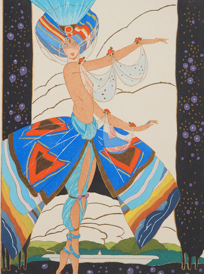 Umberto BRUNELLESCHI : La danseuse orientale, Lithographie originale (photo de détail 3) - Crédit photo : Galerie Art.Paris