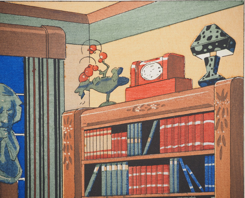 Léon BONNOTTE : Lecture en intérieur, Lithographie originale (photo de détail 5) - Crédit photo : Galerie Art.Paris