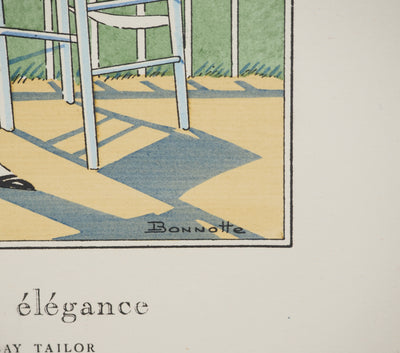 Léon BONNOTTE : Elégance et course de chevaux, Lithographie originale (photo de détail 2) - Crédit photo : Galerie Art.Paris