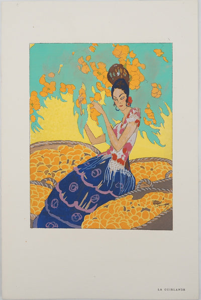 Jean-Gabriel DOMERGUE : Jean-Gabriel DOMERGUE (1889-1962), Lithographie originale (vue générale) - Crédit photo : Galerie Art.Paris