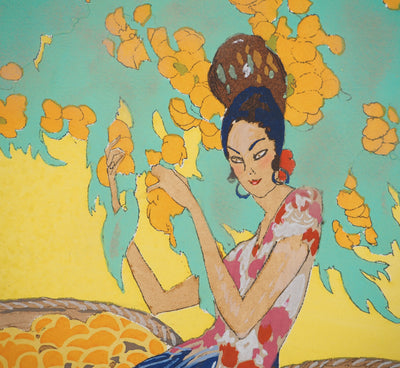 Jean-Gabriel DOMERGUE : Jean-Gabriel DOMERGUE (1889-1962), Lithographie originale (photo de détail 4) - Crédit photo : Galerie Art.Paris