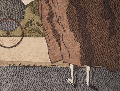 CADOGAN : Au beau temps des tuileries, Lithographie originale (photo de détail 2) - Crédit photo : Galerie Art.Paris