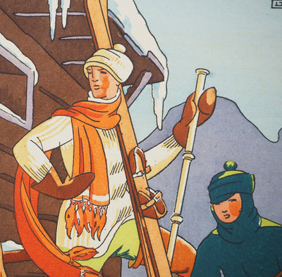 Léon BONNOTTE : Vacances à Chamonix, Lithographie originale (photo de détail 4) - Crédit photo : Galerie Art.Paris