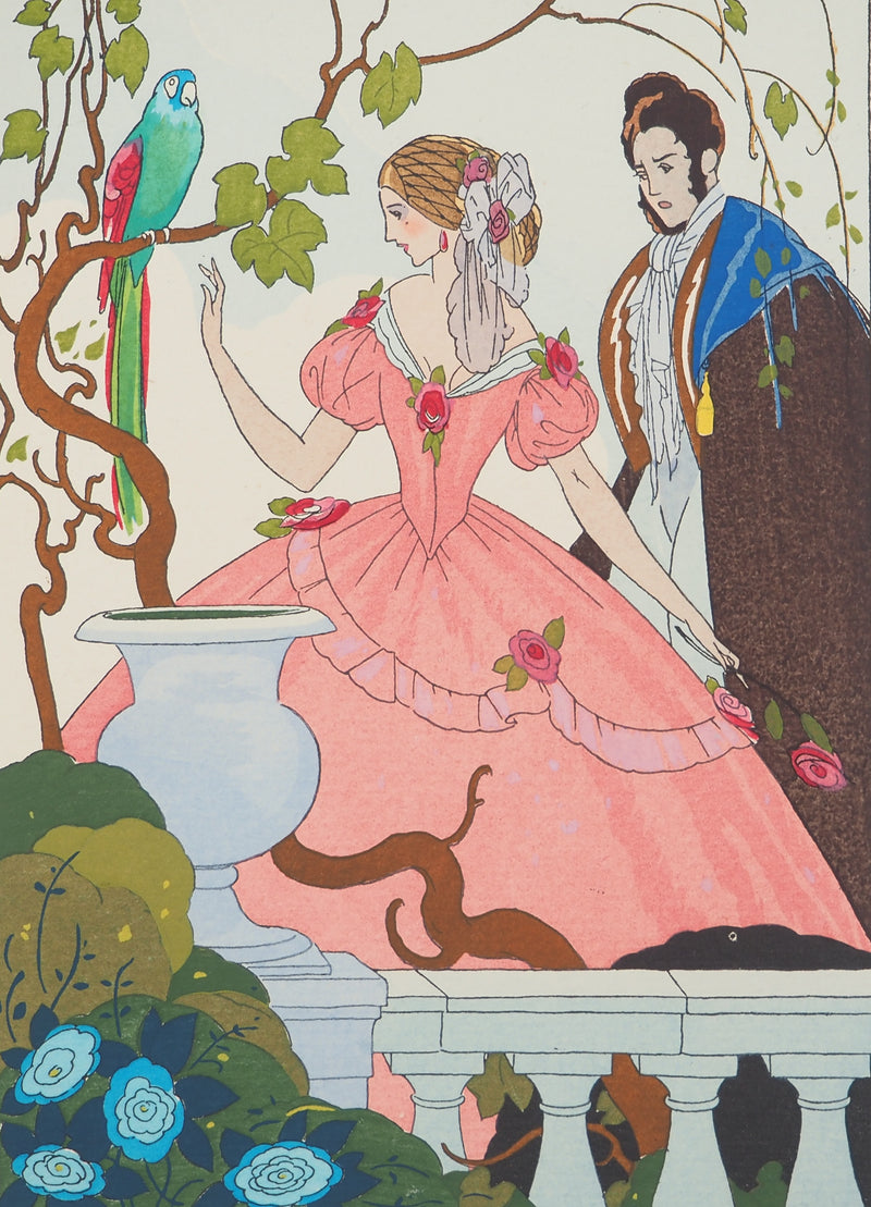 Umberto BRUNELLESCHI : Romance dans le palais royal, Lithographie originale (photo de détail 3) - Crédit photo : Galerie Art.Paris