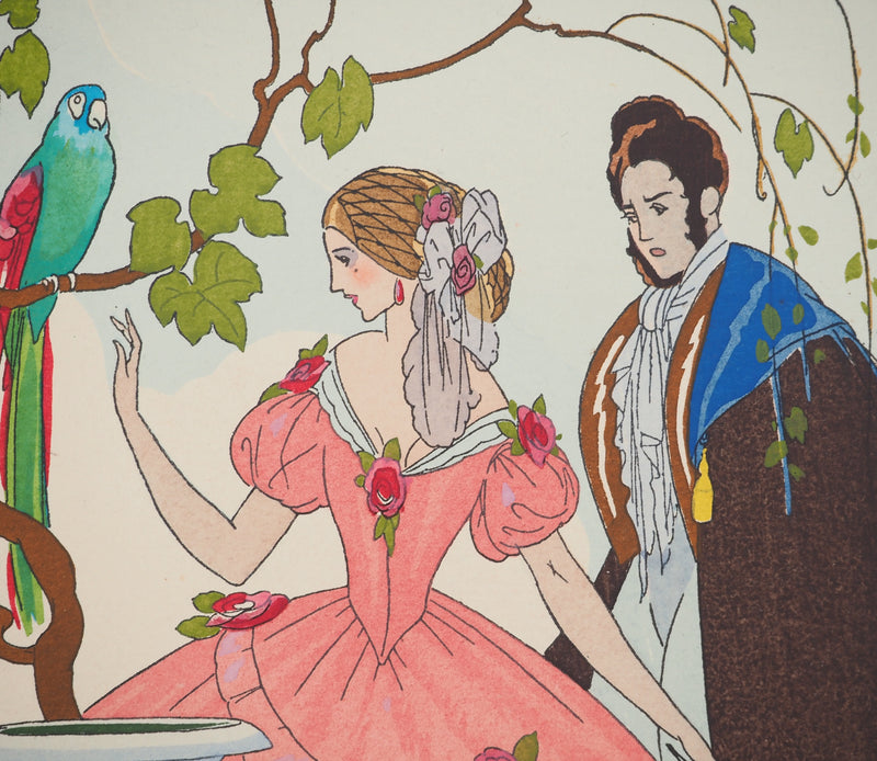 Umberto BRUNELLESCHI : Romance dans le palais royal, Lithographie originale (photo de détail 4) - Crédit photo : Galerie Art.Paris