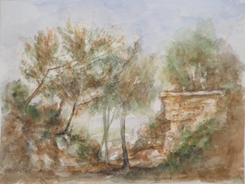 Gilbert PASTOR : Ruine entourée d&