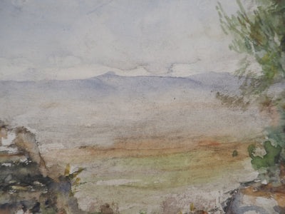 Gilbert PASTOR : Vue sur une chaine de montagnes, Aquarelle originale (photo de détail 6) - Crédit photo : Galerie Art.Paris