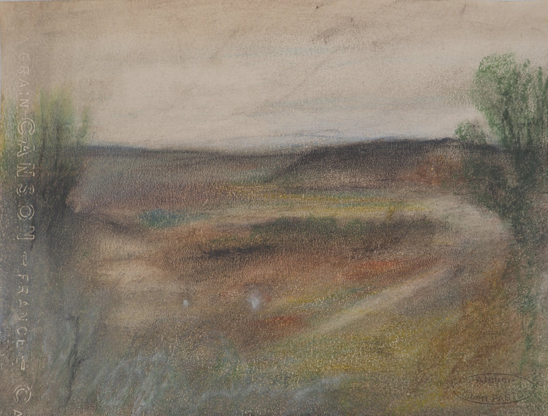 Gilbert PASTOR : Ciel couvert à la montagne , Aquarelle originale (vue générale) - Crédit photo : Galerie Art.Paris