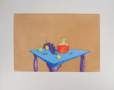 George CONDO : La table, Gravure originale (vue générale) - Crédit photo : Galerie Art.Paris