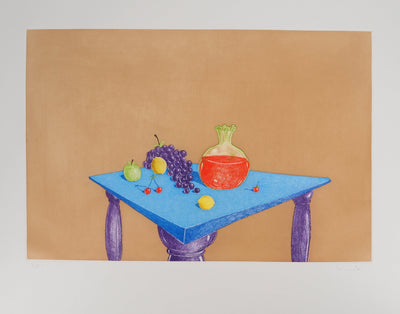 George CONDO : La table, Gravure originale (photo de détail 3) - Crédit photo : Galerie Art.Paris