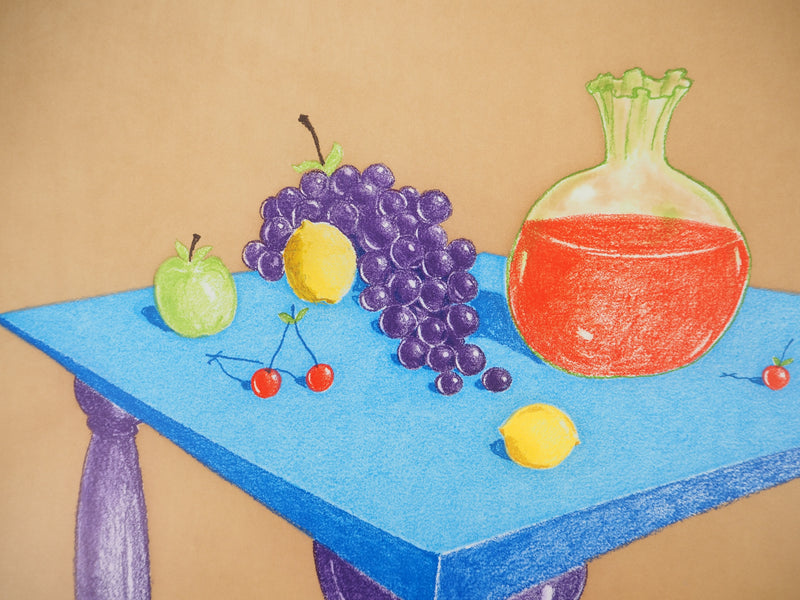 George CONDO : La table, Gravure originale (photo de détail 6) - Crédit photo : Galerie Art.Paris