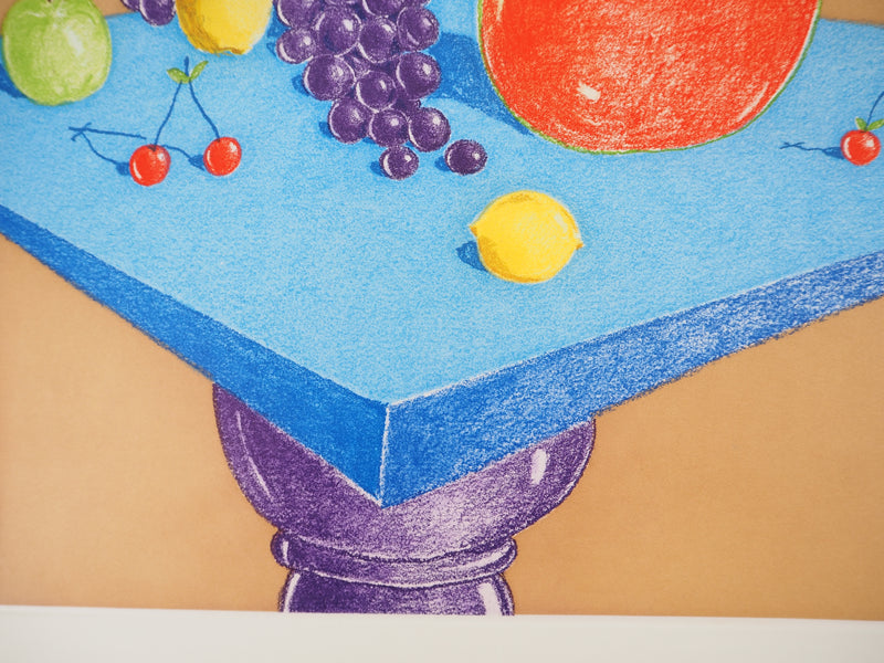 George CONDO : La table, Gravure originale (photo de détail 7) - Crédit photo : Galerie Art.Paris
