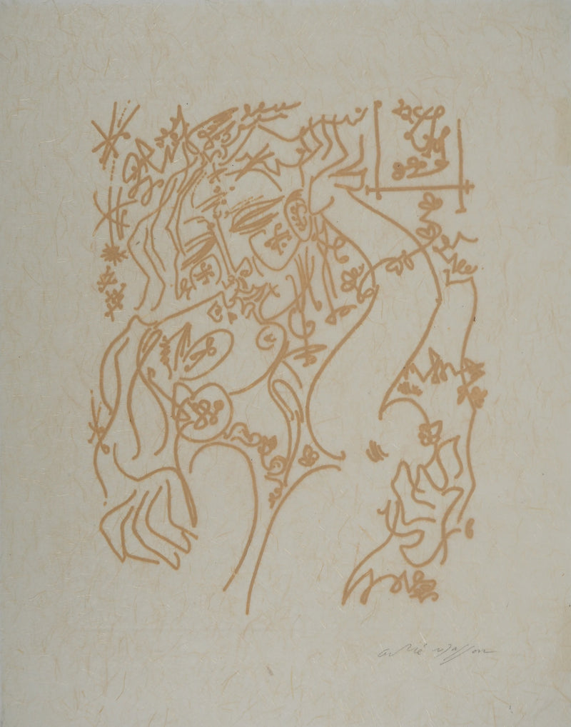 André MASSON : Le baiser et la caresse érophagienn, Gravure originale (vue générale) - Crédit photo : Galerie Art.Paris