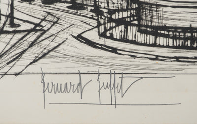 Bernard BUFFET : La place de la Bastille, Gravure originale (photo de détail 2) - Crédit photo : Galerie Art.Paris