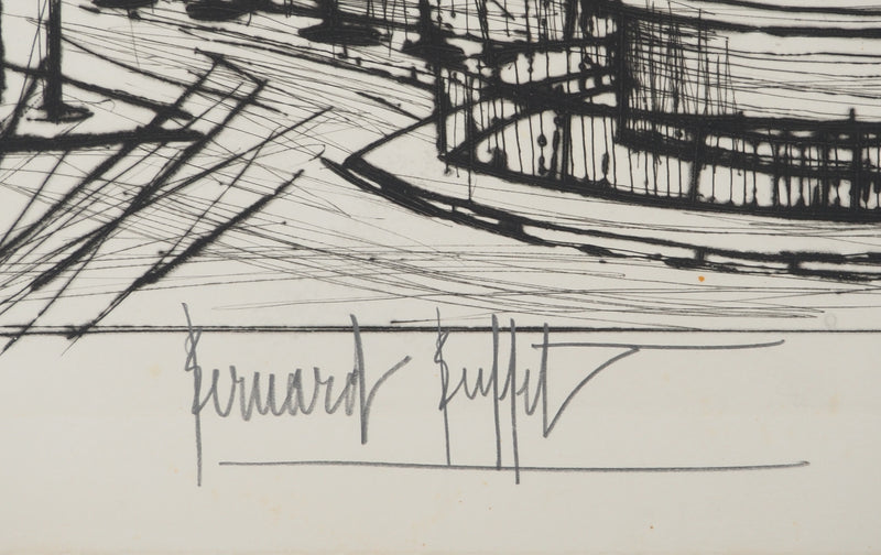 Bernard BUFFET : La place de la Bastille, Gravure originale (photo de détail 2) - Crédit photo : Galerie Art.Paris
