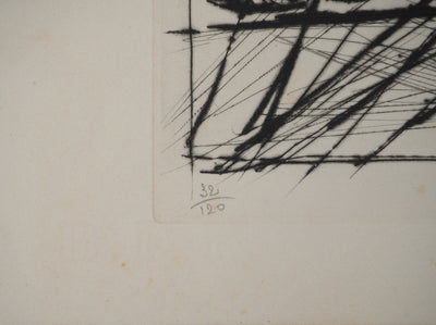 Bernard BUFFET : La place de la Bastille, Gravure originale (photo de détail 8) - Crédit photo : Galerie Art.Paris