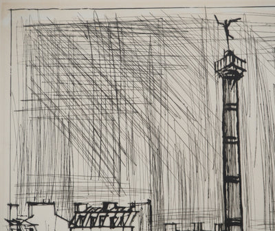 Bernard BUFFET : La place de la Bastille, Gravure originale (photo de détail 5) - Crédit photo : Galerie Art.Paris